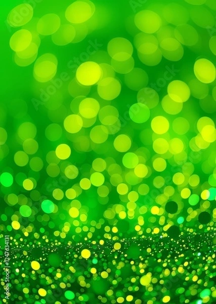 Fototapeta Green gold glitter bokeh texture background bright and green sparkle glitter pattern background bokeh green bokeh green abstract background light bright blur pattern
