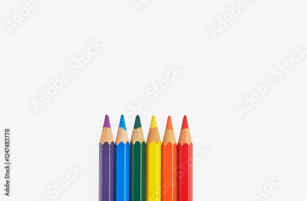 Obraz 色鉛筆でLGBTQのレインボー・プライドフラッグ