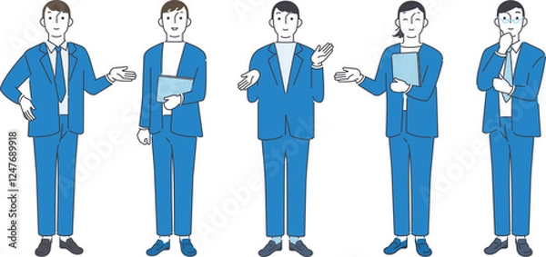 Obraz オフィスからお出迎えする男性	