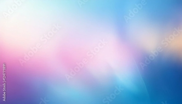 Fototapeta 무지개빛이 부드럽게 흘러가는 꿈 같은 배경, 희망과 즐거움을 상징하는 이미지