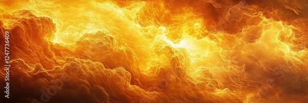 Fototapeta Fiery Sky, Abstract Inferno, Background Texture