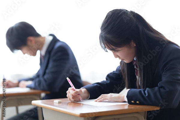 Obraz テスト中の高校生