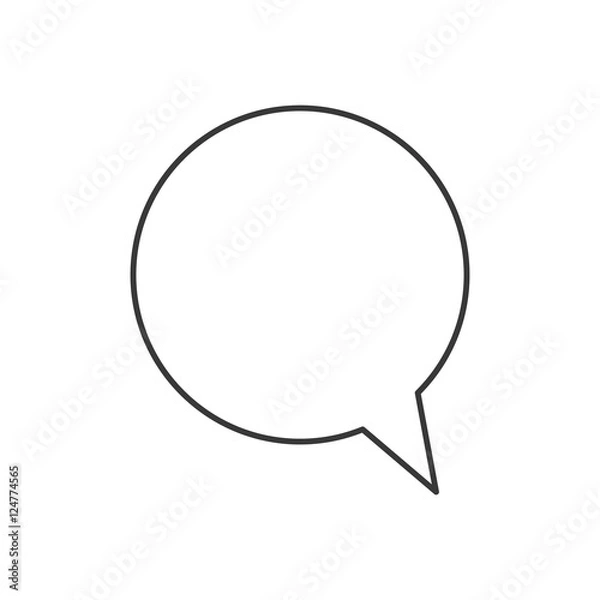 Fototapeta speech bubble icon. comic comunication cloud. vector illustration