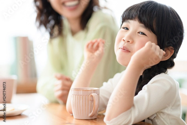 Obraz クッキーを食べる家族