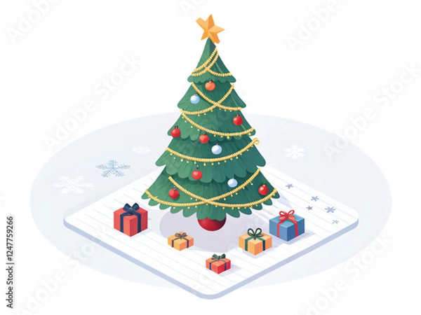 Obraz blue christmas tree
