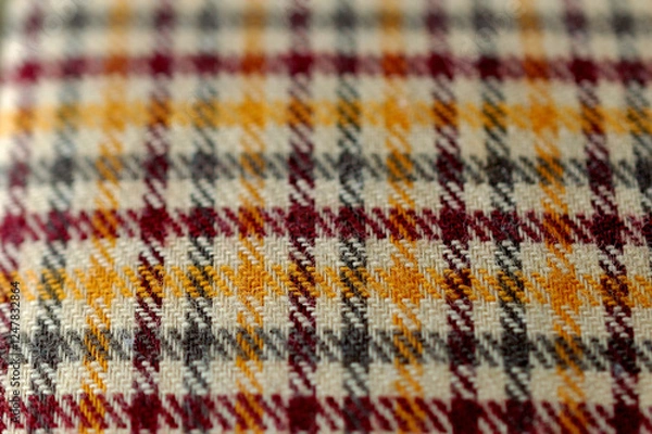 Obraz チェックの織物