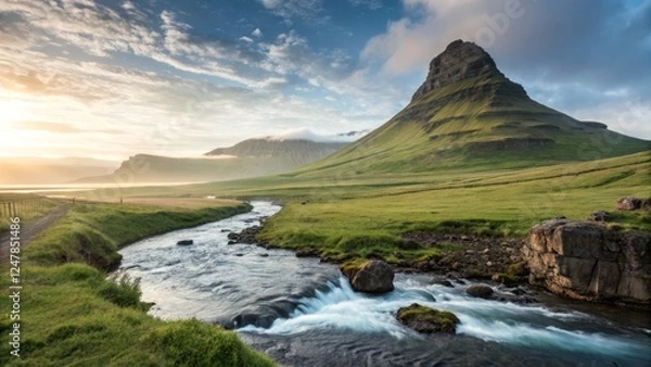 Fototapeta Tranquil Serenity: High-Resolution Wide-Angle Nature Photography for Business Marketing