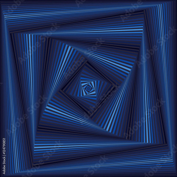 Obraz Whirling sequence with blue square forms