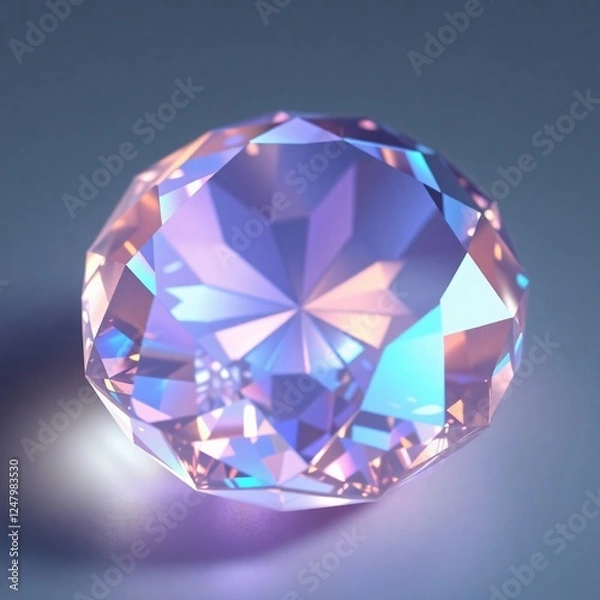 Obraz diamond on blue background