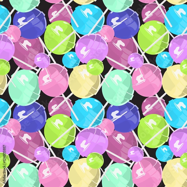 Fototapeta lollipops pattern color big