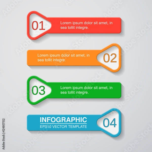 Fototapeta Vector infographic template
