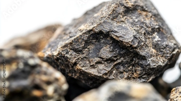 Fototapeta Magnified Surface, A Deep Dive into the Texture of a Dark Rock Formation