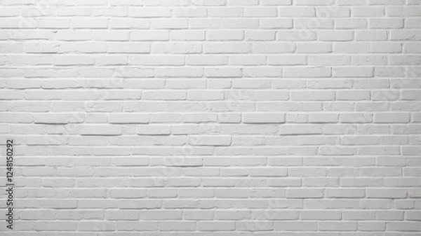 Fototapeta White Brick Wall Background for Minimalist Designs