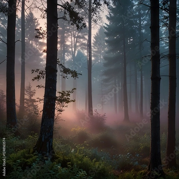 Fototapeta morning in the forest