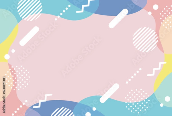Fototapeta ポップなデザインのおしゃれ背景