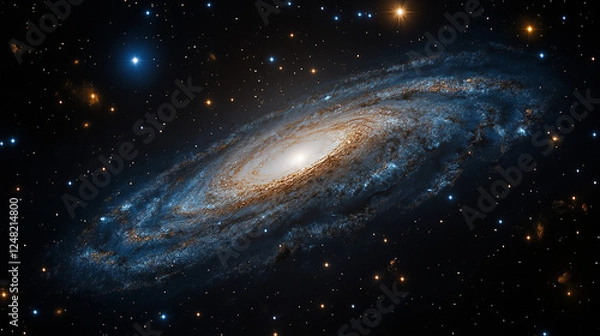 Fototapeta Planetary nebula glowing into deep space