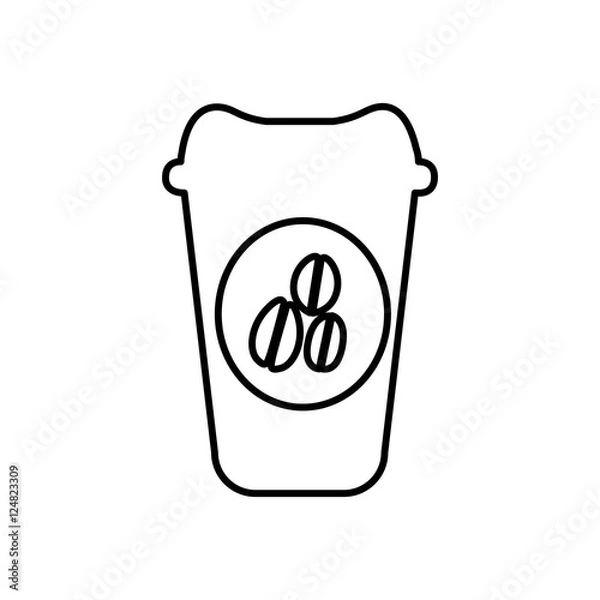 Fototapeta coffee cup  icon image vector illustration design 