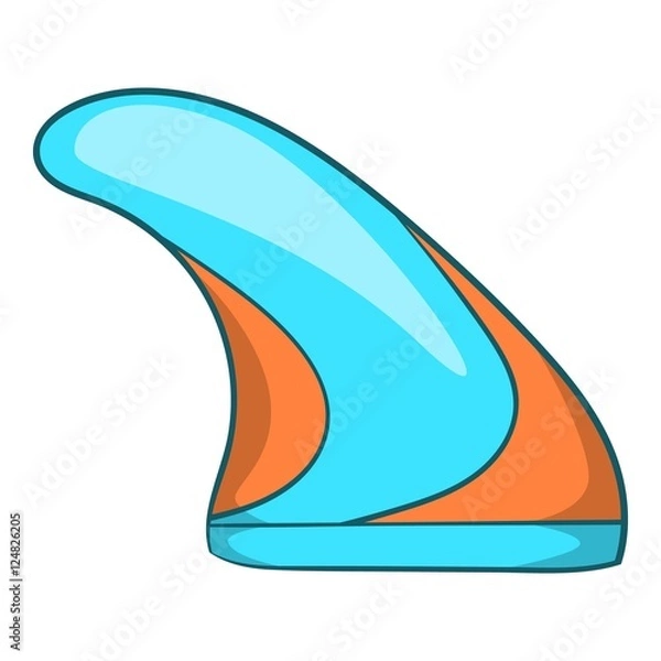 Fototapeta Surfing fin icon. Cartoon illustration of surfing fin vector icon for web design