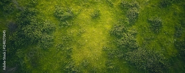 Obraz High-angle view of lush green meadow