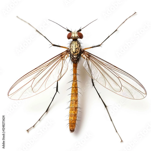 Fototapeta Detailed Close-up of a Striking Insect with Translucent Wings