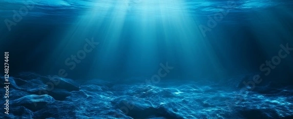 Obraz Sunlight Piercing Underwater Rocks (1)