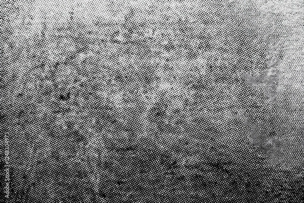 Fototapeta vintage distressed halftone dot background pattern, pop art texture, grunge black printer ink raster dots transparent overlay. Retro comic book or print making creative concept backdrop