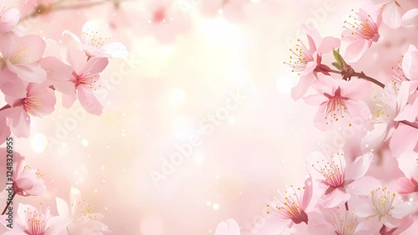 Fototapeta The table is adorned with a stunning bouquet of spring flowers, carefully arranged in a vase, radiating joy and natural beauty, perfect for evoking a springtime ambiance.
