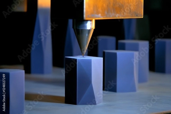 Fototapeta 3D Printing Process in Action: Geometric Shapes
