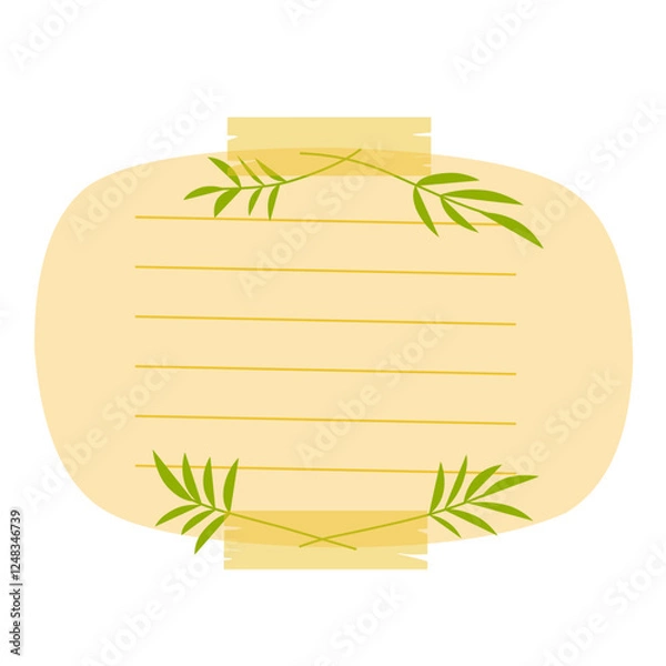 Obraz Sticky Note with Leaf Decoratioon