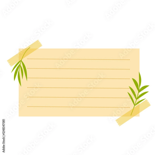 Obraz Sticky Note with Leaf Decoratioon