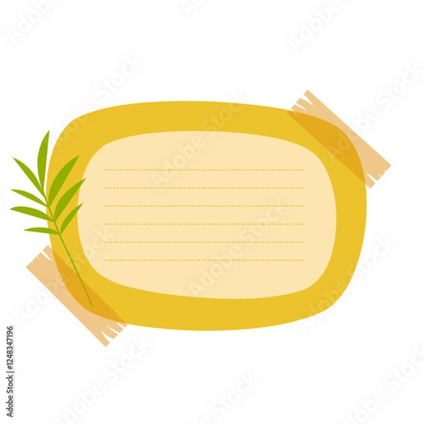 Obraz Sticky Note with Leaf Decoratioon