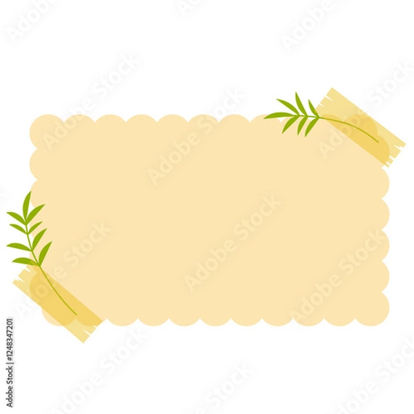 Obraz Sticky Note with Leaf Decoratioon