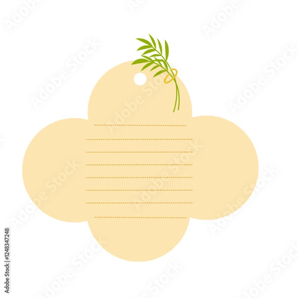 Obraz Sticky Note with Leaf Decoratioon