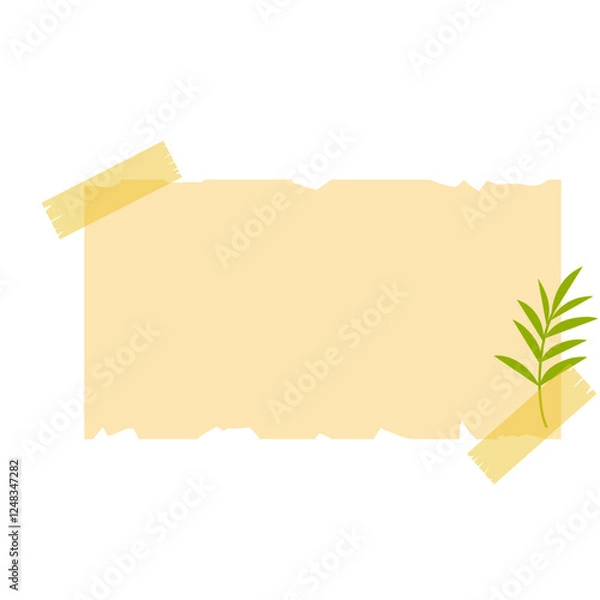 Obraz Sticky Note with Leaf Decoratioon