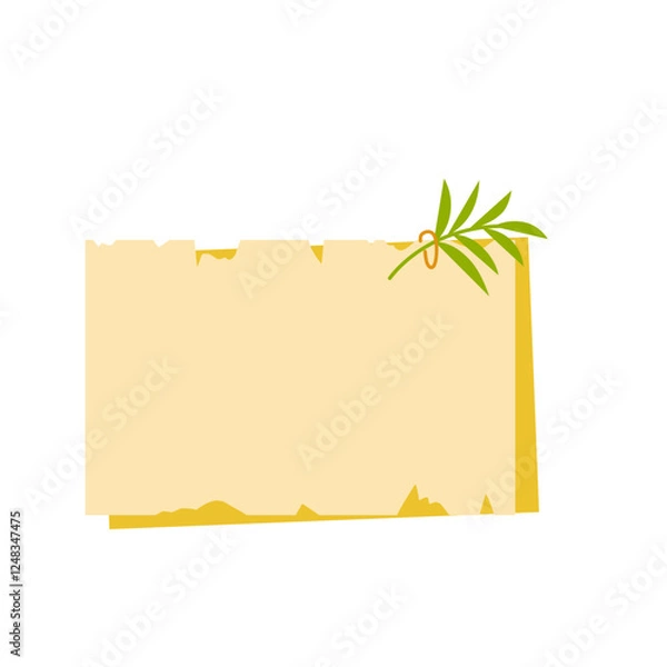 Obraz Sticky Note with Leaf Decoratioon