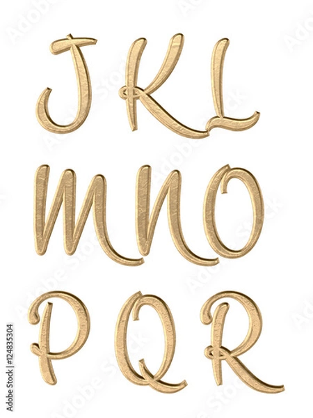 Obraz Metal alphabet. 3D rendering