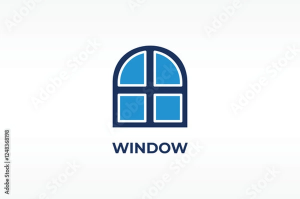 Fototapeta WINDOW vector, icon or logo sign isolated symbol illustration