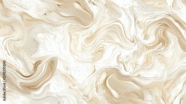 Fototapeta Abstract marble design featuring fluid, swirling patterns in soft neutral tones, perfect for creating calming and elegant background visuals