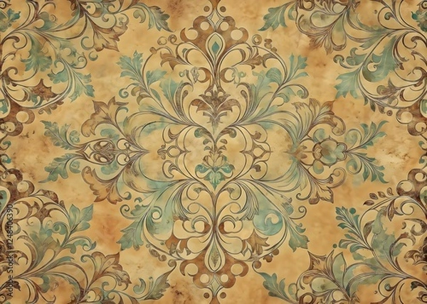 Fototapeta Ornate Floral Design Elegant Background Vintage Style Texture Artistic