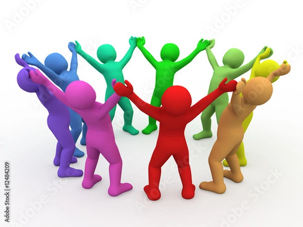 Fototapeta 3d people partner.