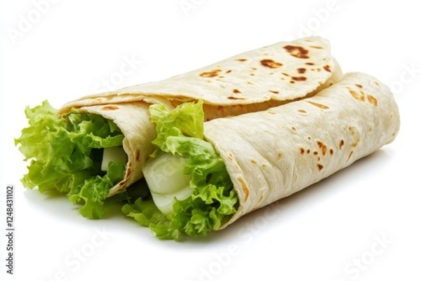 Obraz wheat roti roll green vegetables