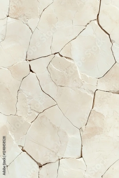 Fototapeta Cracked earthy surface showcasing natural texture and colors in a rustic setting