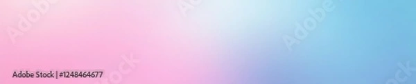 Fototapeta Delicate pink and blue hues blend in an ombre effect, calming atmosphere, gradient, ethereal