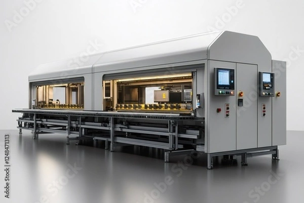 Fototapeta Advanced industrial machine for automated production