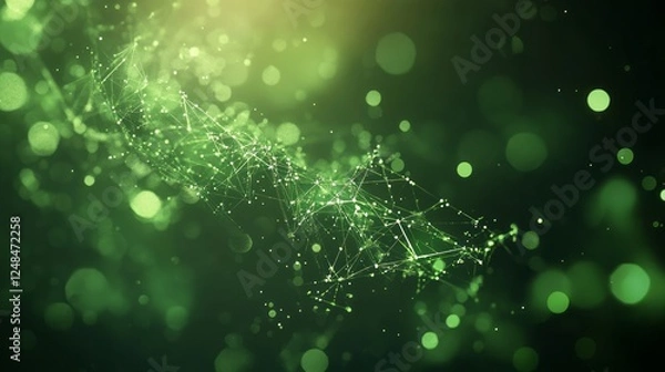 Fototapeta abstract green graphic polygon texture with copy space for your design, advertise and banner concept