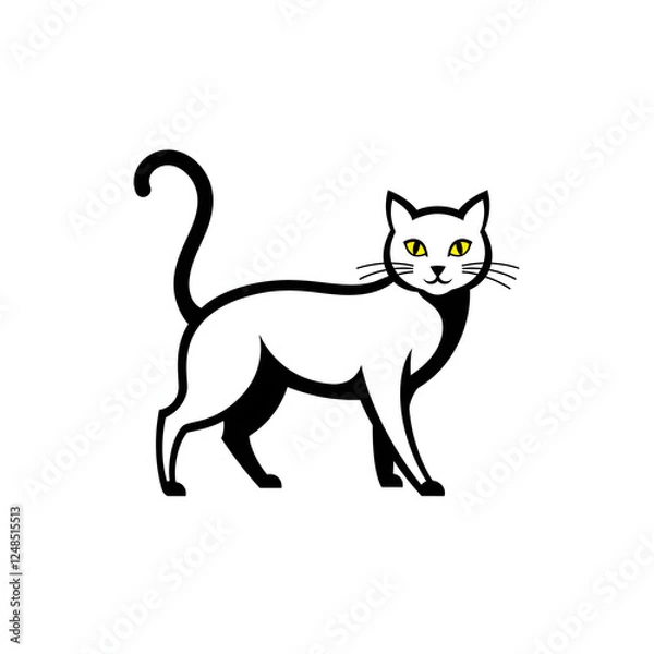 Fototapeta Cat Vector design with a white background