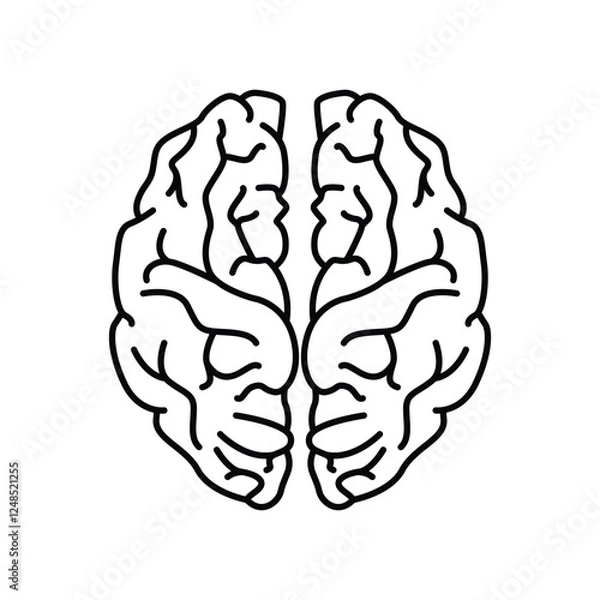 Obraz Brain Cartoon Icon Illustration