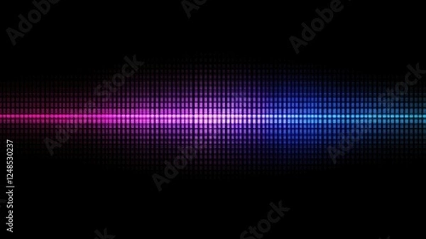 Obraz Sleek dark background intersected by striking blue and purple neon lines in the foreground, crafting an abstract grid effect. The luminous lines induce a dynamic motion, infusing vibrant energy into y
