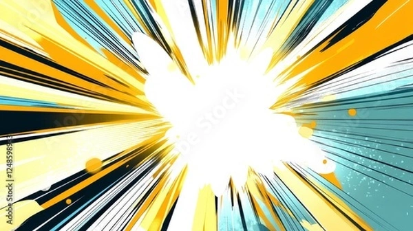 Fototapeta Dynamic Comic Explosion Graphic Design