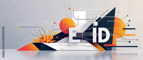 Obraz Abstract hexagon background in style